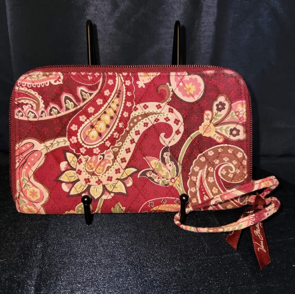 Vera Bradley Multicolor Burgandy Clutch/Wallet